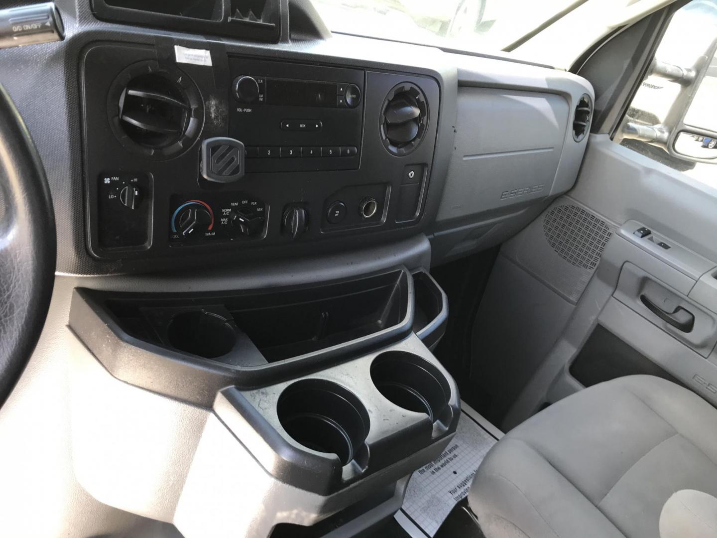 2014 White /Gray Ford E-Series Van E-350 Super Duty (1FTSE3EL4ED) with an 5.4L V8 SOHC 16V FFV engine, 4-Speed Automatic transmission, located at 577 Chester Pike, Prospect Park, PA, 19076, (610) 237-1015, 39.886154, -75.302338 - 2014 Ford Econoline E350: Only 139k miles, ladder racks, shelving, no side or rear windows, partition, new PA inspection, RUNS LIKE NEW! This vehicle comes inspected and has been given a bumper to bumper safety check. It is very clean, reliable, and well maintained. We offer a unique pay plan tha - Photo#15