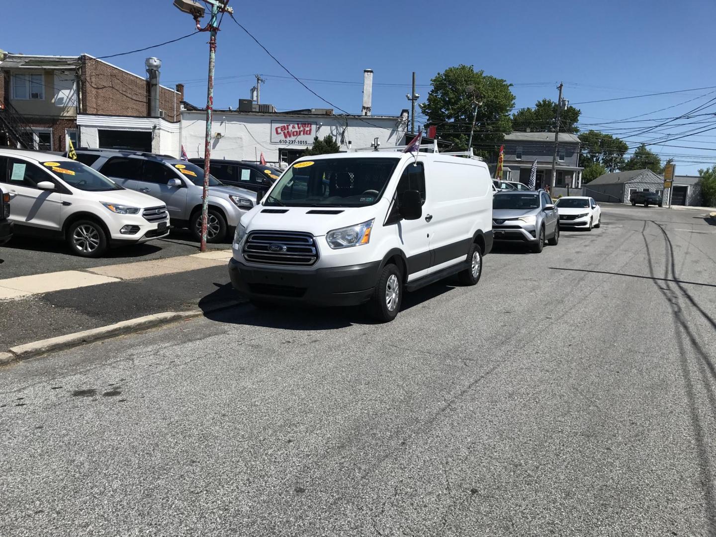 2017 White /Gray Ford Transit 250 Van Low Roof w/Sliding Pass. 130-in. WB (1FTYR1YM7HK) with an 3.7L V6 DOHC 24V engine, 6A transmission, located at 577 Chester Pike, Prospect Park, PA, 19076, (610) 237-1015, 39.886154, -75.302338 - 2017 Ford Transit 250: Ladder racks, shelving, partition, new PA inspection, FLEET MAINTAINED, runs LIKE NEW! This vehicle comes inspected and has been given a bumper to bumper safety check. It is very clean, reliable, and well maintained. We offer a unique pay plan that is known for being the ea - Photo#1