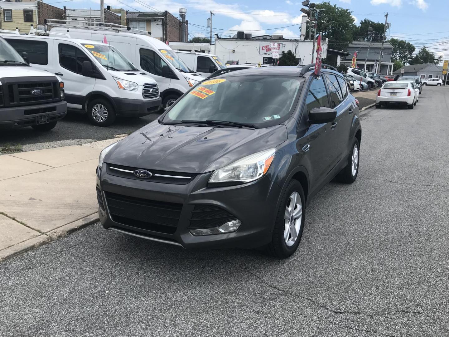 2016 Gray /Gray Ford Escape SE (1FMCU0GX3GU) with an 1.6L L4 DOHC 16V engine, 6-Speed Automatic transmission, located at 577 Chester Pike, Prospect Park, PA, 19076, (610) 237-1015, 39.886154, -75.302338 - 2016 Ford Escape SE: Only 108k miles, new PA inspection, backup camera, SUPER CLEAN, runs LIKE NEW! This vehicle comes inspected and has been given a bumper to bumper safety check. It is very clean, reliable, and well maintained. We offer a unique pay plan that is known for being the easiest and- Photo#2