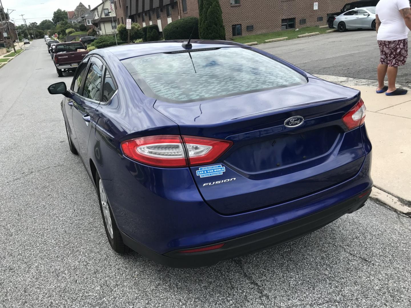 2014 Blue /Gray Ford Fusion S (1FA6P0G76E5) with an 2.5L L4 DOHC 16V engine, Automatic transmission, located at 577 Chester Pike, Prospect Park, PA, 19076, (610) 237-1015, 39.886154, -75.302338 - 2015 Ford Fusion Great on Gas • New PA Inspection. Example Financing: • $2,500 Down • $100 Weekly • $200 Bi-Weekly We finance our own vehicles. We do not obtain or review traditional consumer credit reports. Financing decisions are based on verified income, ability to repay, and our in- Photo#4