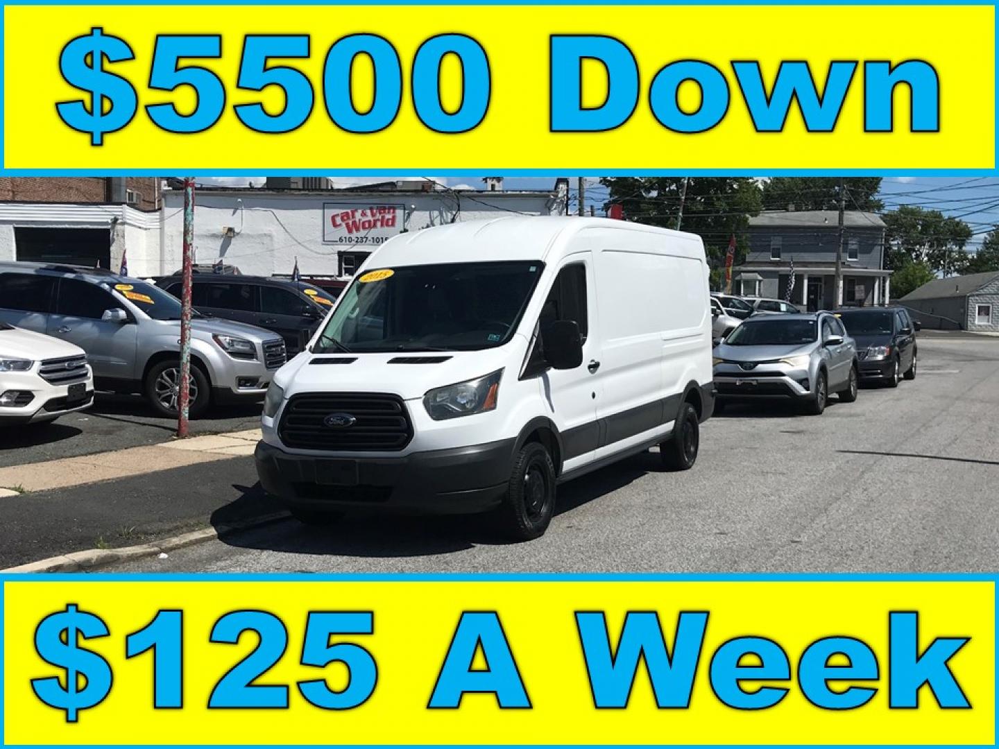 2015 White /Gray Ford Transit 250 Van Medium Roof w/Sliding Pass. 148-in. WB (1FTNR2CM6FK) with an 3.7L V6 DOHC 24V engine, 6-Speed Automatic transmission, located at 577 Chester Pike, Prospect Park, PA, 19076, (610) 237-1015, 39.886154, -75.302338 - 2015 Ford Transit 250 Medium Roof FLEET MAINTAINED • New PA Inspection. Example Financing: • $5,500 Down • $125 Weekly • $250 Bi-Weekly We finance our own vehicles. We do not obtain or review traditional consumer credit reports. Financing decisions are based on verified income, ability- Photo#0
