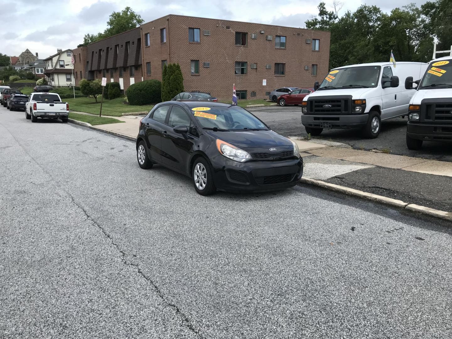 2015 Black /Tan Kia Rio LX (KNADM5A39F6) with an 1.6 V4 engine, Automatic transmission, located at 577 Chester Pike, Prospect Park, PA, 19076, (610) 237-1015, 39.886154, -75.302338 - 2015 Kia Rio LX: Only 133k miles, new PA inspection, great on gas, SUPER CLEAN, runs LIKE NEW! This vehicle comes inspected and has been given a bumper to bumper safety check. It is very clean, reliable, and well maintained. We offer a unique pay plan that is known for being the easiest and faste- Photo#1