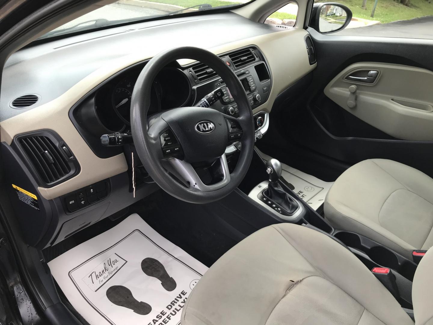 2015 Black /Tan Kia Rio LX (KNADM5A39F6) with an 1.6 V4 engine, Automatic transmission, located at 577 Chester Pike, Prospect Park, PA, 19076, (610) 237-1015, 39.886154, -75.302338 - 2015 Kia Rio LX: Only 133k miles, new PA inspection, great on gas, SUPER CLEAN, runs LIKE NEW! This vehicle comes inspected and has been given a bumper to bumper safety check. It is very clean, reliable, and well maintained. We offer a unique pay plan that is known for being the easiest and faste- Photo#10