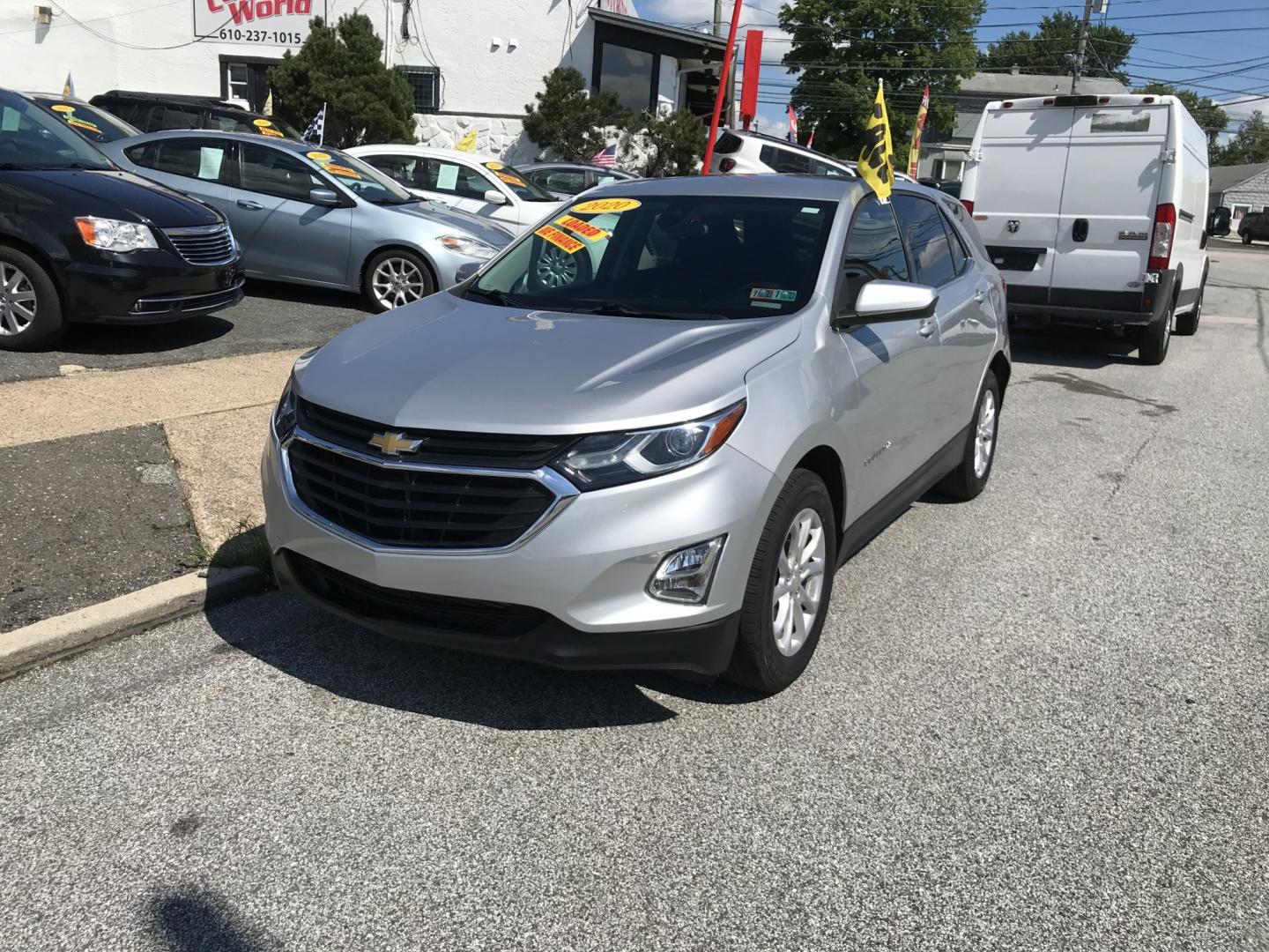 2020 Silver /Gray Chevrolet Equinox LT (3GNAXJEV0LS) with an 1.5L L4 DIR DOHC 16V TURBO engine, 6A transmission, located at 577 Chester Pike, Prospect Park, PA, 19076, (610) 237-1015, 39.886154, -75.302338 - 2020 Chevrolet Equinox LT: Backup camera, new PA inspection, great on gas, SUPER CLEAN, runs LIKE NEW! This vehicle comes inspected and has been given a bumper to bumper safety check. It is very clean, reliable, and well maintained. We offer a unique pay plan that is known for being the easiest a- Photo#2