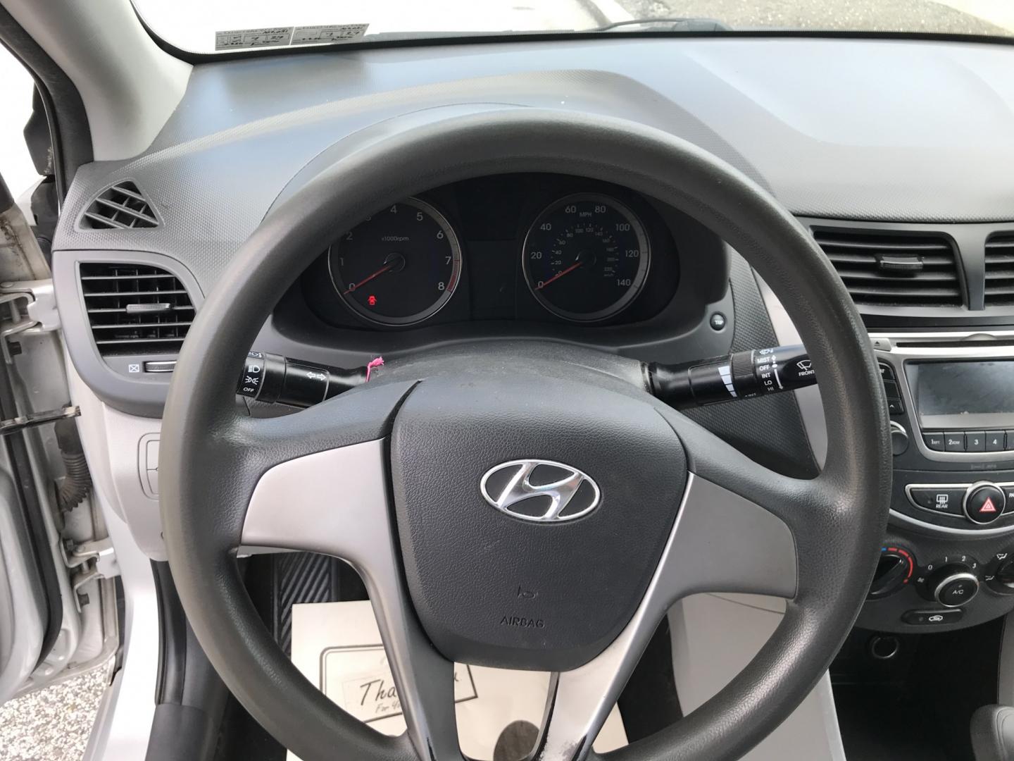 2015 Silver /Gray Hyundai Accent GLS 4-Door 6A (KMHCT4AE4FU) with an 1.6L L4 DOHC 16V engine, 6A transmission, located at 577 Chester Pike, Prospect Park, PA, 19076, (610) 237-1015, 39.886154, -75.302338 - 2016 Hyundai Accent 106k Miles • New PA Inspection. Example Financing: • $2,500 Down • $100 Weekly • $200 Bi-Weekly We finance our own vehicles. We do not obtain or review traditional consumer credit reports. Financing decisions are based on verified income, ability to repay, and our i- Photo#11