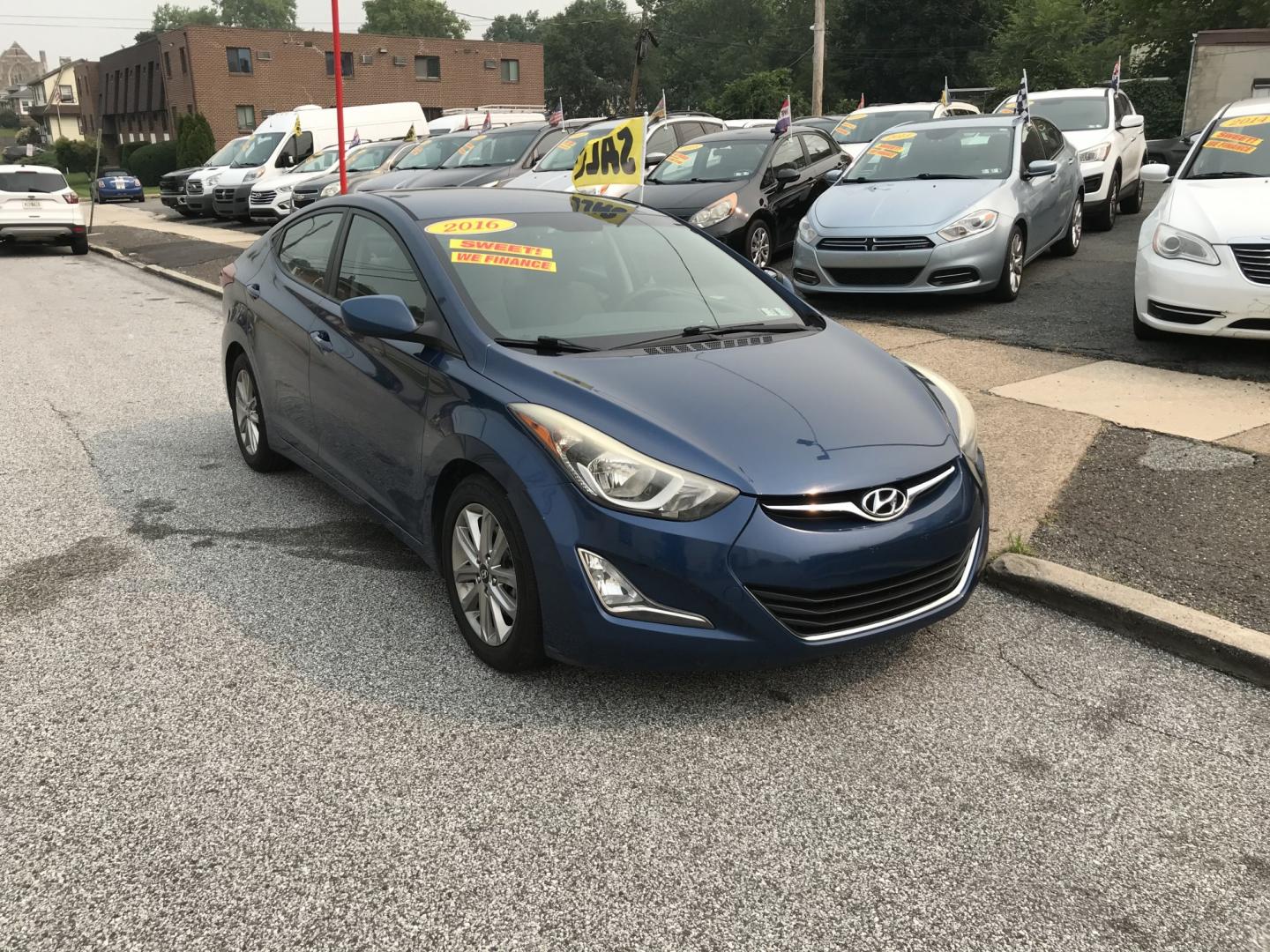 2016 Blue /Gray Hyundai Elantra Limited (KMHDH4AE5GU) with an 1.8L L4 DOHC 16V engine, 6A transmission, located at 577 Chester Pike, Prospect Park, PA, 19076, (610) 237-1015, 39.886154, -75.302338 - 2016 Hyundai Elantra 126k Miles • New PA Inspection. Example Financing: • $2,500 Down • $100 Weekly • $200 Bi-Weekly We finance our own vehicles. We do not obtain or review traditional consumer credit reports. Financing decisions are based on verified income, ability to repay, and our- Photo#2