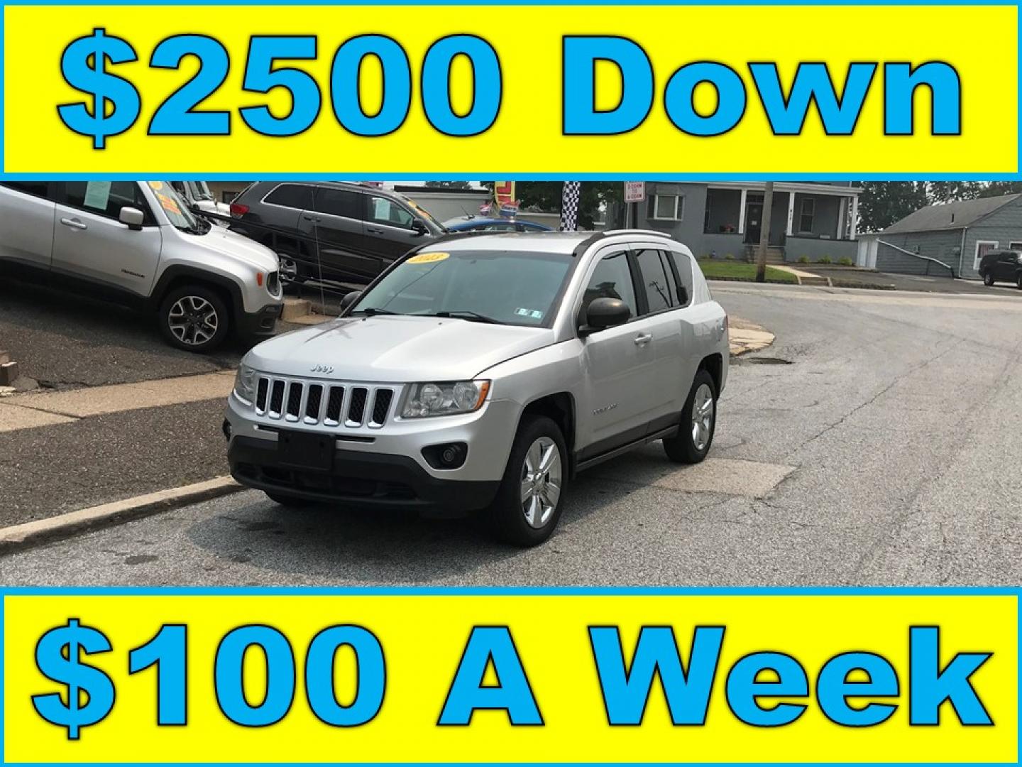 2013 Silver /Gray Jeep Compass Sport 4WD (1C4NJDAB3DD) with an 2.4L L4 DOHC 16V engine, Automatic transmission, located at 577 Chester Pike, Prospect Park, PA, 19076, (610) 237-1015, 39.886154, -75.302338- Photo#0