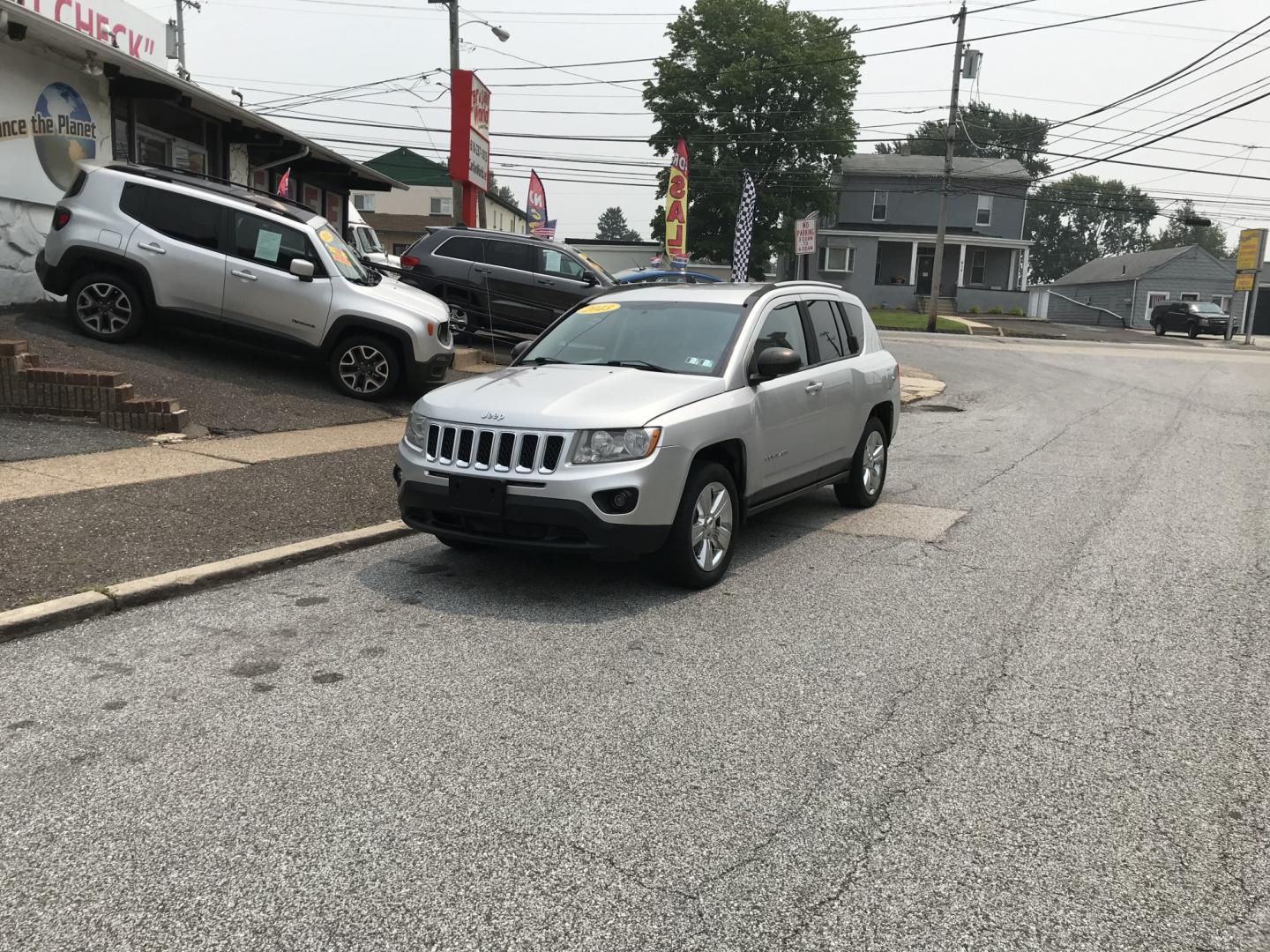 2013 Silver /Gray Jeep Compass Sport 4WD (1C4NJDAB3DD) with an 2.4L L4 DOHC 16V engine, Automatic transmission, located at 577 Chester Pike, Prospect Park, PA, 19076, (610) 237-1015, 39.886154, -75.302338- Photo#1