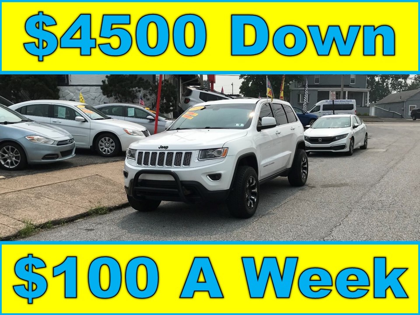 2015 White /Black Jeep Grand Cherokee Laredo 4WD (1C4RJFAG0FC) with an 3.6L V6 DOHC 24V engine, 8A transmission, located at 577 Chester Pike, Prospect Park, PA, 19076, (610) 237-1015, 39.886154, -75.302338 - 2015 Jeep Grand Cherokee Laredo 4WD 127k miles • Aftermarket Wheels. Example Financing: • $4,500 Down • $125 Weekly • $250 Bi-Weekly We finance our own vehicles. We do not obtain or review traditional consumer credit reports. Financing decisions are based on verified income, ability to- Photo#0