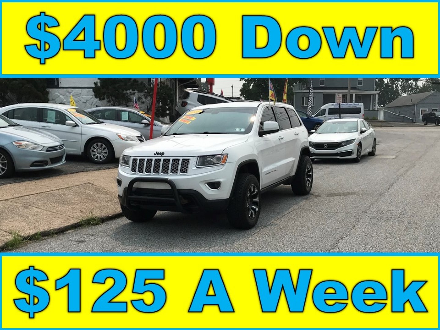 2015 White /Black Jeep Grand Cherokee Laredo 4WD (1C4RJFAG0FC) with an 3.6L V6 DOHC 24V engine, 8A transmission, located at 577 Chester Pike, Prospect Park, PA, 19076, (610) 237-1015, 39.886154, -75.302338 - 2015 Jeep Grand Cherokee Laredo 4WD 127k miles • Aftermarket Wheels. Example Financing: • $4,000 Down • $125 Weekly • $250 Bi-Weekly We finance our own vehicles. We do not obtain or review traditional consumer credit reports. Financing decisions are based on verified income, ability to- Photo#0