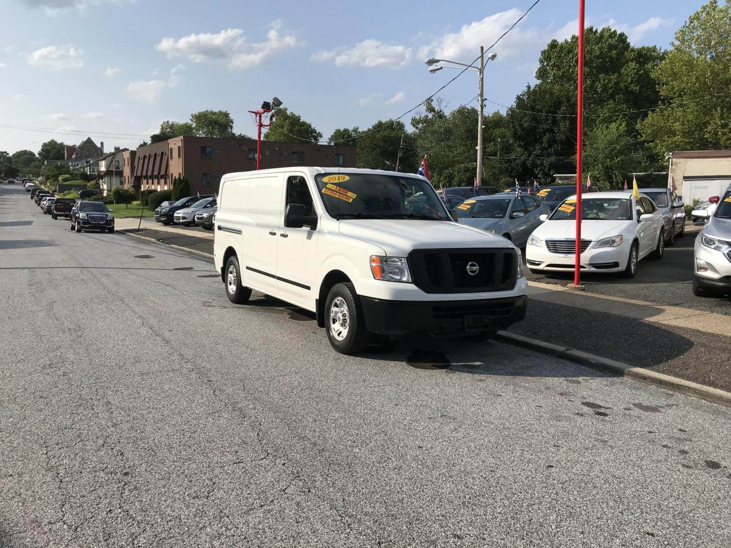 2019 White /Gray Nissan NV Cargo 1500 SV (1N6BF0KM9KN) with an 4.0L V6 engine, 5A transmission, located at 577 Chester Pike, Prospect Park, PA, 19076, (610) 237-1015, 39.886154, -75.302338 - 2019 Nissan NV 1500 Fleet Maintained Shelving Example Financing: • $4,000 Down • $125 Weekly • $250 Bi-Weekly We finance our own vehicles. We do not obtain or review traditional consumer credit reports. Financing decisions are based on verified income, ability to repay, and our in-house- Photo#1