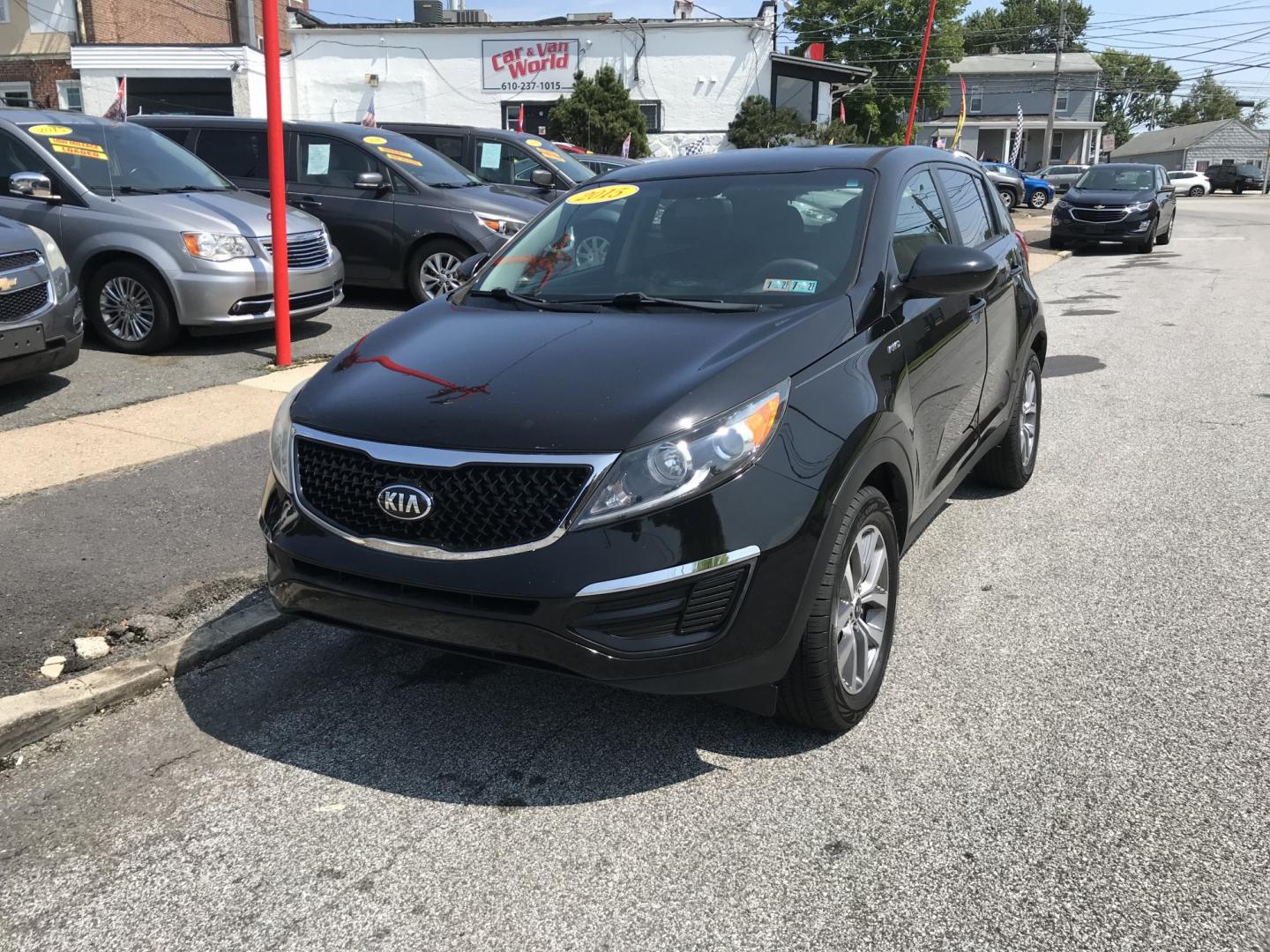 2015 Black /Black Kia Sportage LX AWD (KNDPBCAC0F7) with an 2.4L V6 DOHC 24V engine, 6A transmission, located at 577 Chester Pike, Prospect Park, PA, 19076, (610) 237-1015, 39.886154, -75.302338 - 2015 Kia Sportage LX 92k miles • AWD. Example Financing: • $3,000 Down • $100 Weekly • $200 Bi-Weekly We finance our own vehicles. We do not obtain or review traditional consumer credit reports. Financing decisions are based on verified income, ability to repay, and our in-house underw- Photo#2