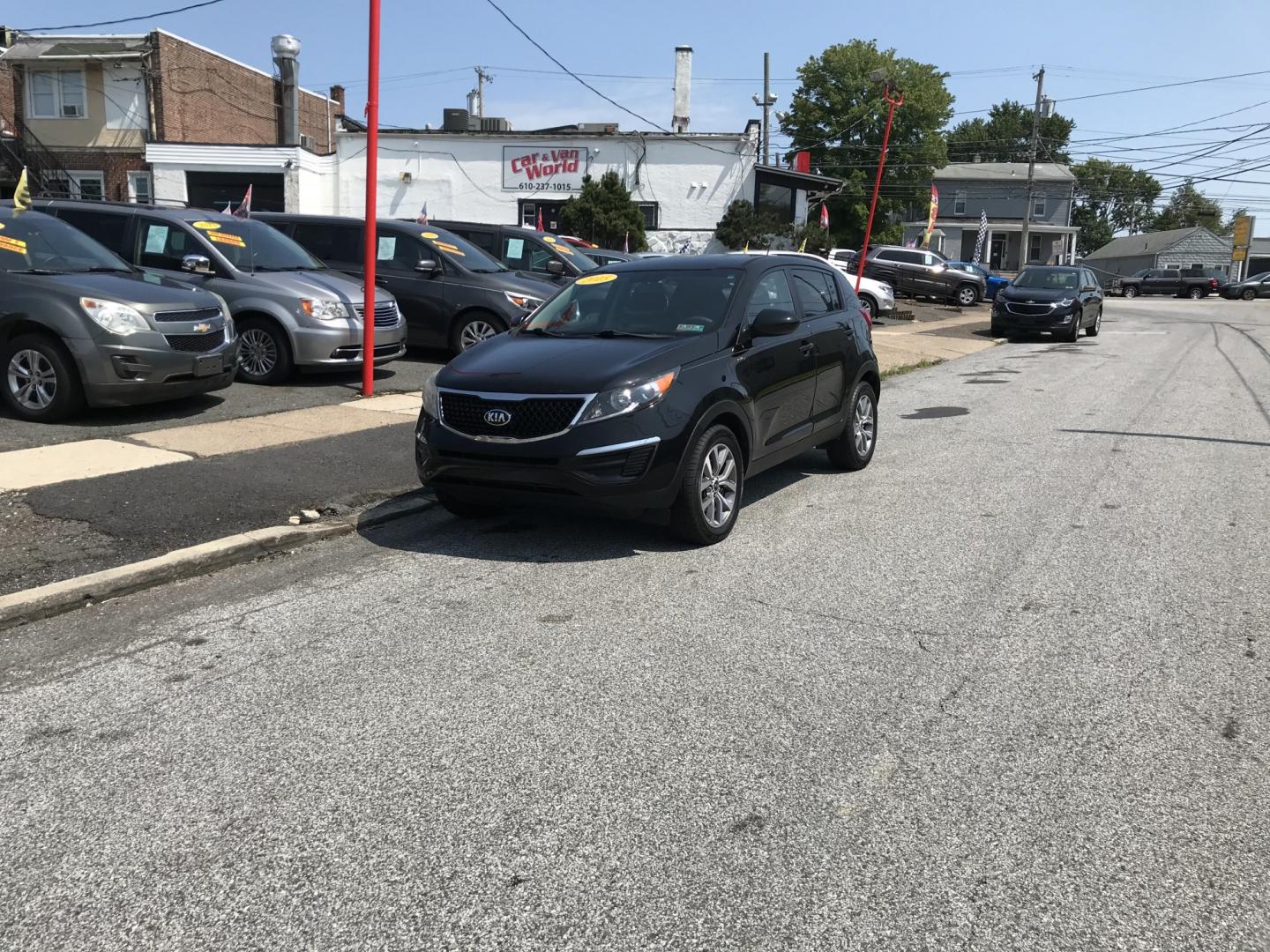 2015 Black /Black Kia Sportage LX AWD (KNDPBCAC0F7) with an 2.4L V6 DOHC 24V engine, 6A transmission, located at 577 Chester Pike, Prospect Park, PA, 19076, (610) 237-1015, 39.886154, -75.302338 - 2015 Kia Sportage LX 92k miles • AWD. Example Financing: • $3,000 Down • $100 Weekly • $200 Bi-Weekly We finance our own vehicles. We do not obtain or review traditional consumer credit reports. Financing decisions are based on verified income, ability to repay, and our in-house underw- Photo#1