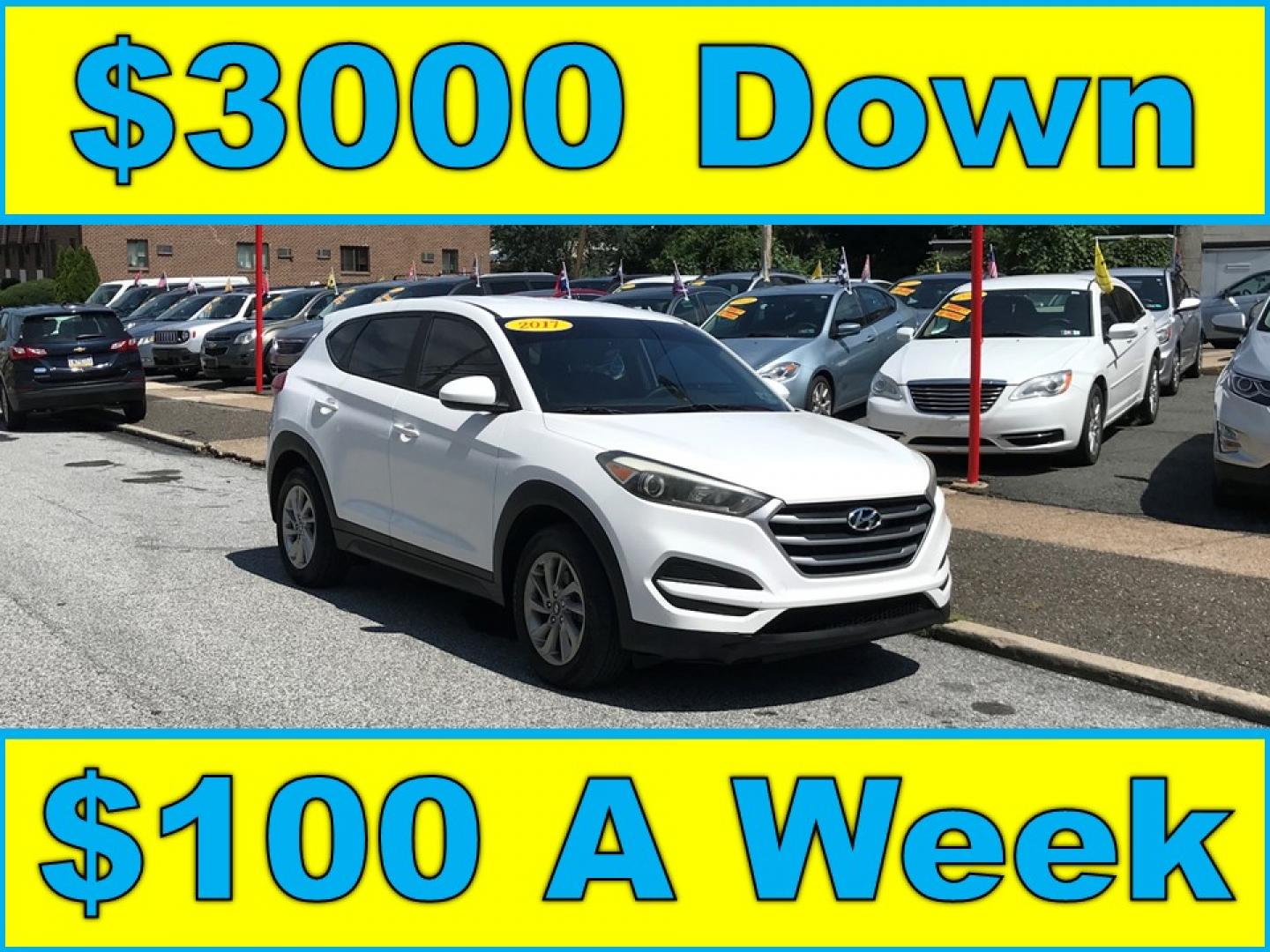 2017 White /Gray Hyundai Tucson SE (KM8J23A47HU) with an 2.0L L4 DOHC 16V engine, 6A transmission, located at 577 Chester Pike, Prospect Park, PA, 19076, (610) 237-1015, 39.886154, -75.302338 - 2017 Hyundai Tucson SE: Only 121k miles, great on gas, new PA inspection, runs LIKE NEW! This vehicle comes inspected and has been given a bumper to bumper safety check. It is very clean, reliable, and well maintained. We offer a unique pay plan that is known for being the easiest and fastest fin- Photo#0