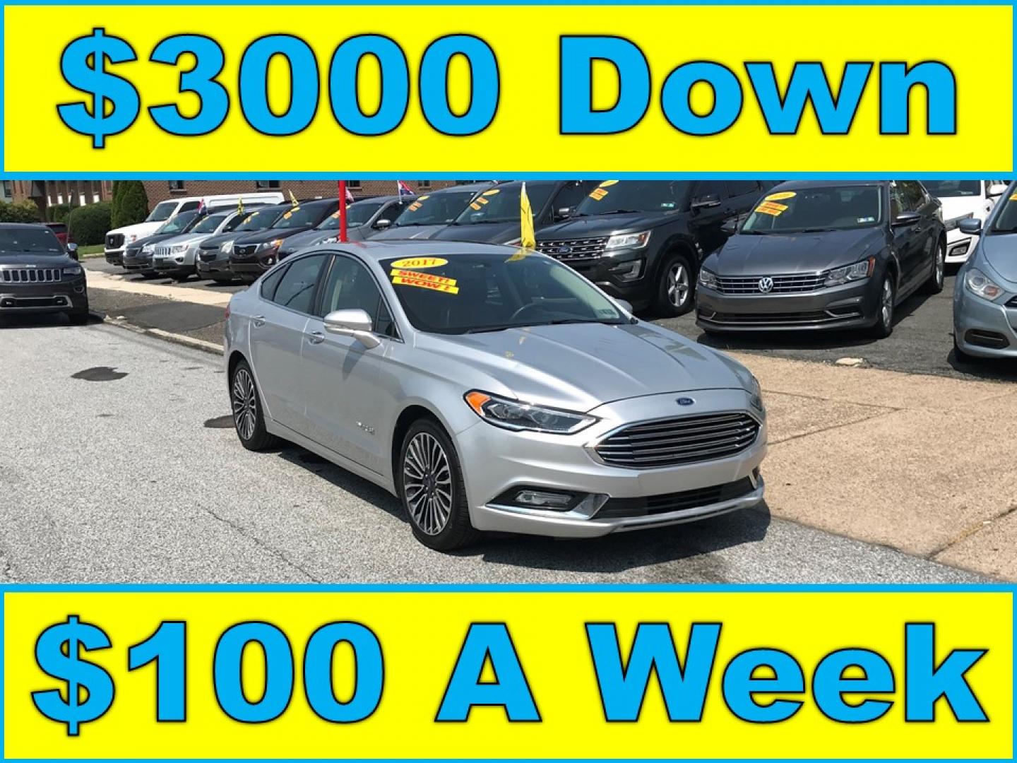 2017 Silver /Gray Ford Fusion Hybrid Titanium (3FA6P0RU4HR) with an 2.0L L4 DOHC 16V HYBRID engine, CVT transmission, located at 577 Chester Pike, Prospect Park, PA, 19076, (610) 237-1015, 39.886154, -75.302338 - 2017 Ford Fusion Titanium Hybrid: Sunroof, backup camera, new PA inspection, great on gas, SUPER CLEAN, runs LIKE NEW! This vehicle comes inspected and has been given a bumper to bumper safety check. It is very clean, reliable, and well maintained. We offer a unique pay plan that is known for bei- Photo#0