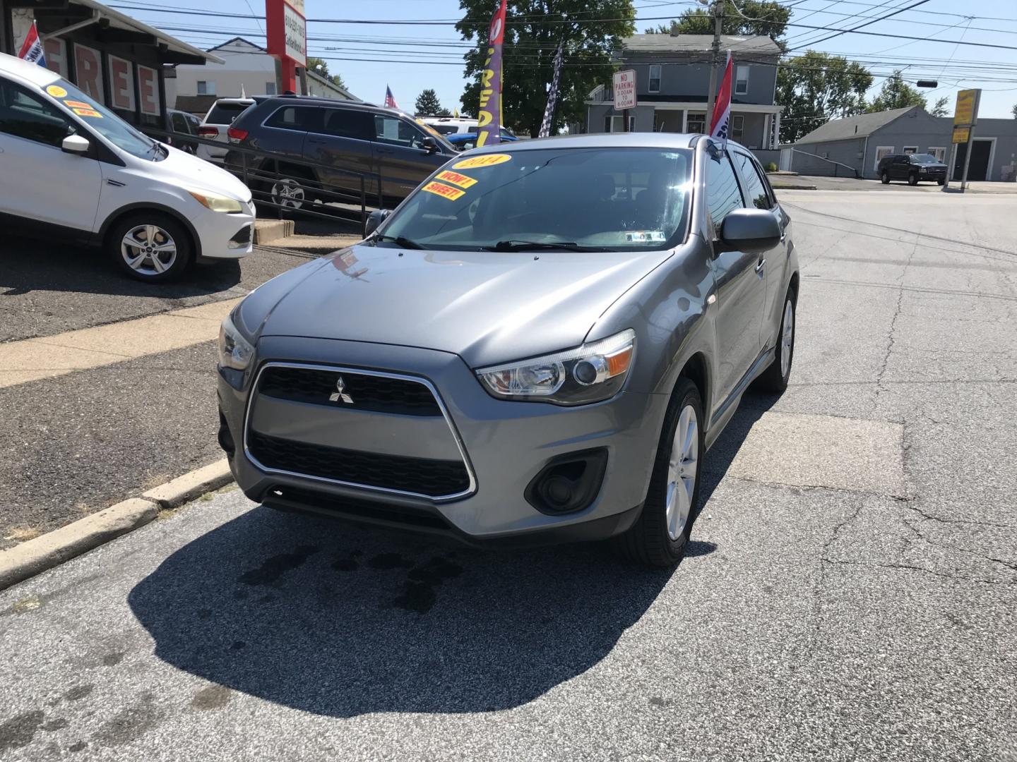 2014 Gray /Gray Mitsubishi Outlander Sport ES AWC (4A4AR3AU3EE) with an 2.0L L4 DOHC 16V engine, Continuously Variable Transmission transmission, located at 577 Chester Pike, Prospect Park, PA, 19076, (610) 237-1015, 39.886154, -75.302338 - 2014 Mitsubishi Outlander Sport: Only 127k miles, AWD, great on gas, new PA inspection, SUPER CLEAN, runs LIKE NEW! This vehicle comes inspected and has been given a bumper to bumper safety check. It is very clean, reliable, and well maintained. We offer a unique pay plan that is known for being- Photo#2