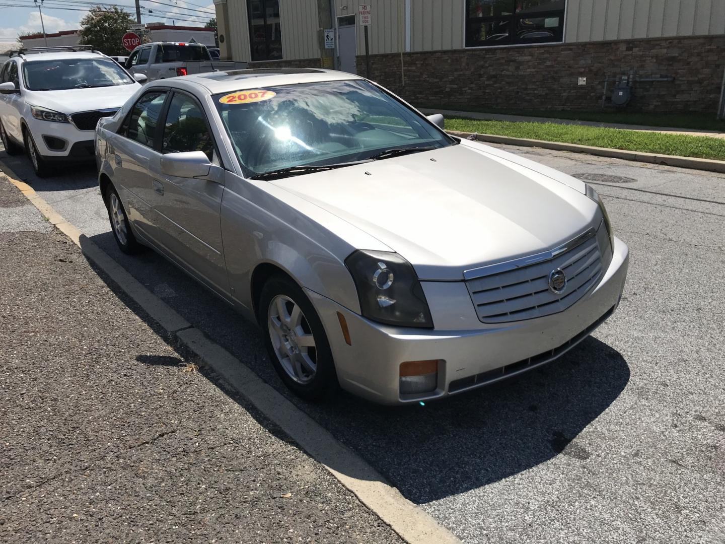 2007 Gold /Beige Cadillac CTS 3.6L (1G6DP577670) with an 3.6L V6 DOHC 24V engine, Automatic transmission, located at 577 Chester Pike, Prospect Park, PA, 19076, (610) 237-1015, 39.886154, -75.302338 - 2007 Cadillac CTS: Only 98k miles, sunroof, runs STRONG! *Has check engine light*- Photo#1