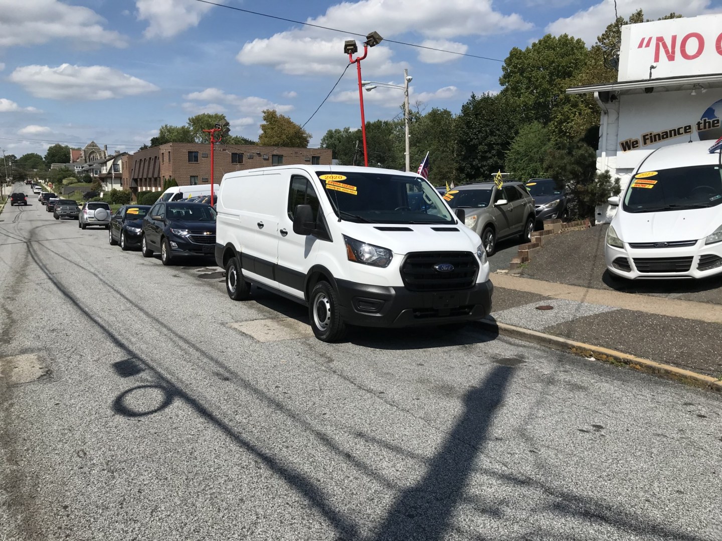 2020 White /Gray Ford Transit 250 Van Low Roof w/Sliding Pass. 130-in. WB (1FTBR1Y88LK) with an 3.5L V6 DOHC 24V engine, 6A transmission, located at 577 Chester Pike, Prospect Park, PA, 19076, (610) 237-1015, 39.886154, -75.302338 - 2020 Ford Transit 250: Fully metal (no windows), backup camera, shelving, new PA inspection, FLEET MAINTAINED! This vehicle comes inspected and has been given a bumper to bumper safety check. It is very clean, reliable, and well maintained. We offer a unique pay plan that is known for being the e- Photo#1