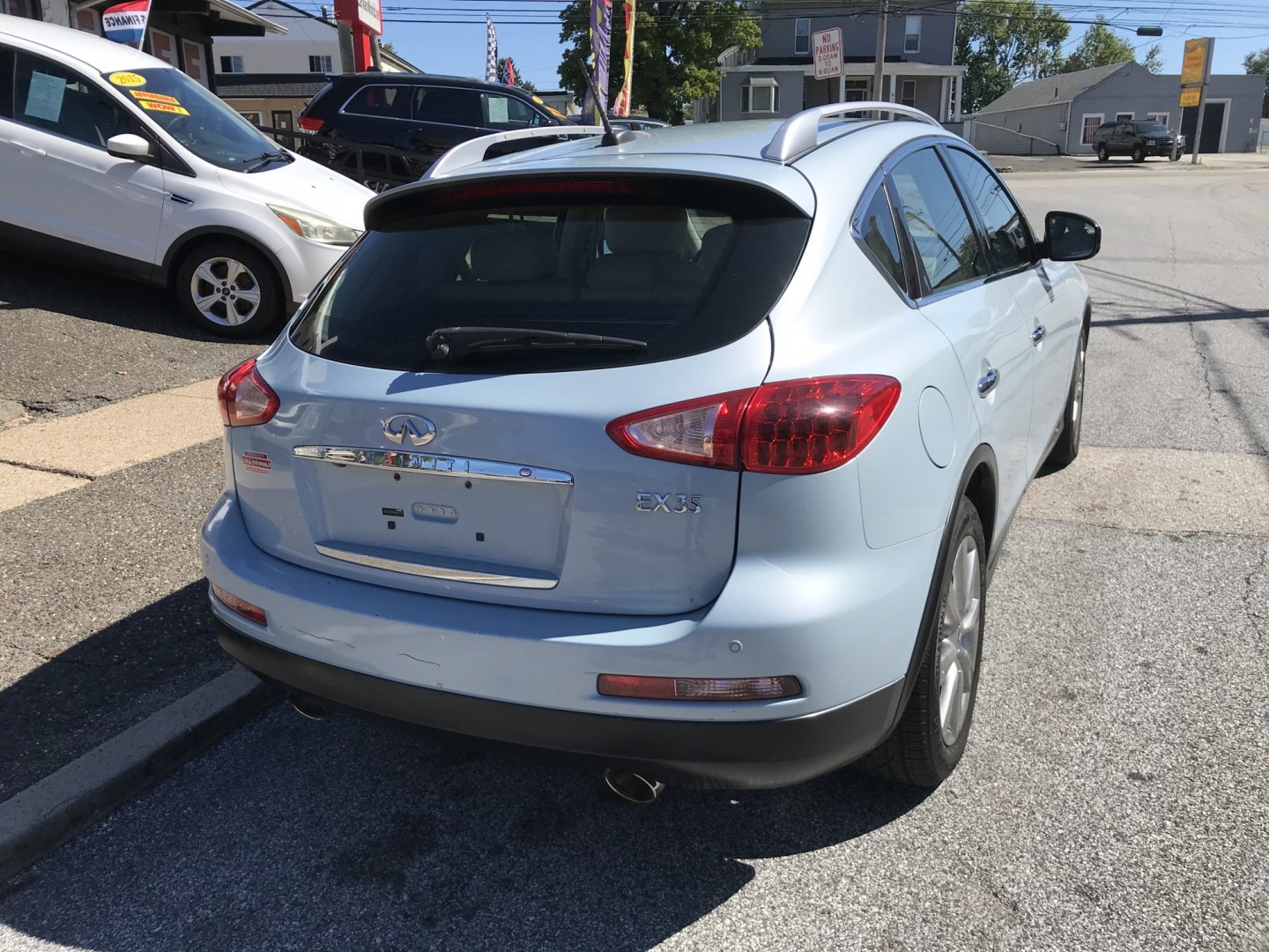 2011 Blue /Beige Infiniti EX EX35 AWD (JN1AJ0HR9BM) with an 3.5L V6 DOHC 24V engine, 5-Speed Automatic Overdrive transmission, located at 577 Chester Pike, Prospect Park, PA, 19076, (610) 237-1015, 39.886154, -75.302338 - 2011 Infiniti EX350: Only 104k miles, sunroof, navigation system, backup camera, new PA inspection, RUNS LIKE NEW! This vehicle comes inspected and has been given a bumper to bumper safety check. It is very clean, reliable, and well maintained. We offer a unique pay plan that is known for being t- Photo#7