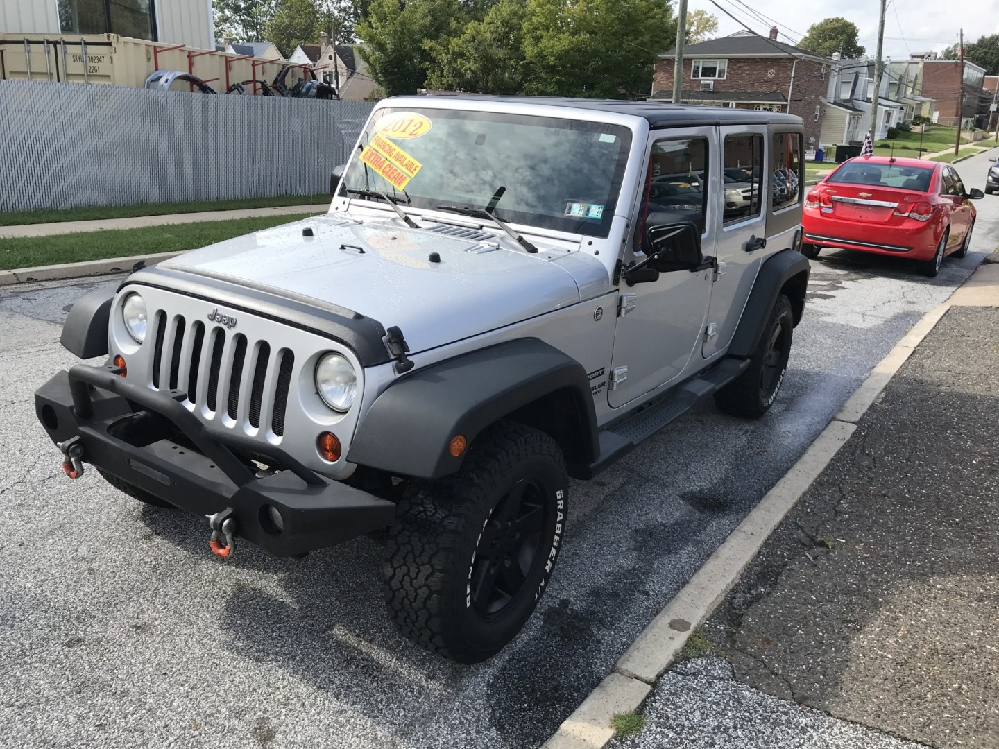 2012 Silver /Black Jeep Wrangler Unlimited Sport 4WD (1C4HJWDG3CL) with an 3.6L V6 DOHC 24V FFV engine, Manual transmission, located at 577 Chester Pike, Prospect Park, PA, 19076, (610) 237-1015, 39.886154, -75.302338 - 2012 Jeep Wrangler Unlimited Sport 4WD: Stick Shift, new PA inspection, SUPER CLEAN, runs LIKE NEW! This vehicle comes inspected and has been given a bumper to bumper safety check. It is very clean, reliable, and well maintained. We offer a unique pay plan that is known for being the easiest and- Photo#3