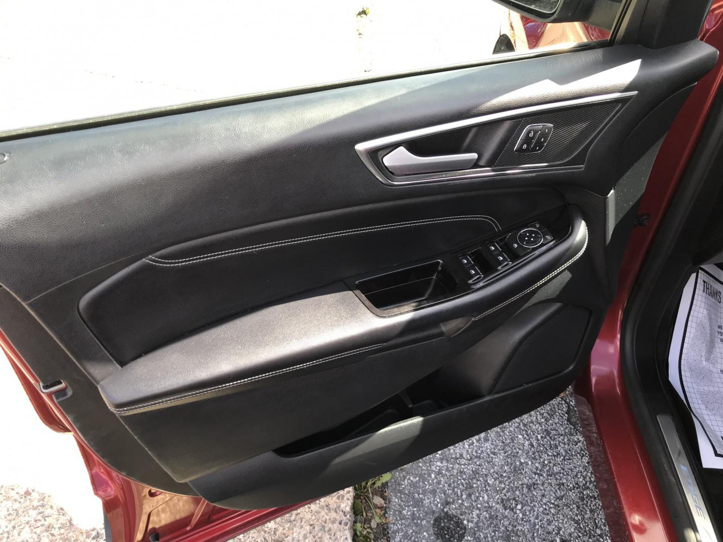 2015 Red /Black Ford Edge Titanium AWD (2FMPK4K93FB) with an 2.0L L4 DOHC 16V engine, 6A transmission, located at 577 Chester Pike, Prospect Park, PA, 19076, (610) 237-1015, 39.886154, -75.302338 - 2015 Ford Edge Titanium: Panoramic sunroof, navigation system, backup camera, new PA inspection, AWD, SUPER CLEAN, runs LIKE NEW! This vehicle comes inspected and has been given a bumper to bumper safety check. It is very clean, reliable, and well maintained. We offer a unique pay plan that is kn- Photo#10