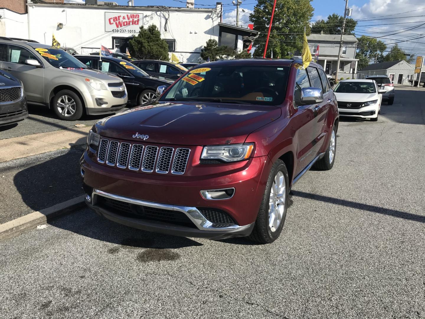2016 Burgundy /Tan Jeep Grand Cherokee Summit 4WD (1C4RJFJGXGC) with an 3.6L V6 DOHC 24V engine, 8A transmission, located at 577 Chester Pike, Prospect Park, PA, 19076, (610) 237-1015, 39.886154, -75.302338 - 2016 Jeep Grand Cherokee Summit: Fully loaded, navigation system, backup camera, panoramic sunroof, new PA inspection, runs LIKE NEW! This vehicle comes inspected and has been given a bumper to bumper safety check. It is very clean, reliable, and well maintained. We offer a unique pay plan that i- Photo#2