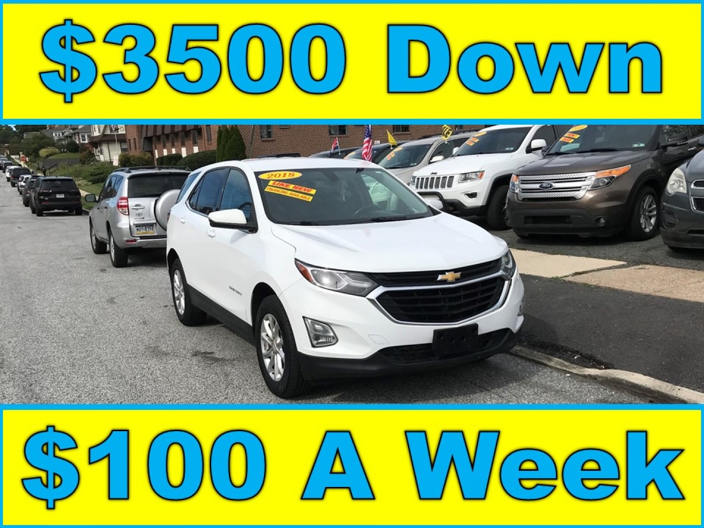 2018 White /Black Chevrolet Equinox LT AWD (2GNAXSEV9J6) with an 1.5L L4 DIR DOHC 16V TURBO engine, 6A transmission, located at 577 Chester Pike, Prospect Park, PA, 19076, (610) 237-1015, 39.886154, -75.302338 - 2018 Chevy Equinox LT: AWD, backup camera, new PA inspection, SUPER CLEAN, runs LIKE NEW! This vehicle comes inspected and has been given a bumper to bumper safety check. It is very clean, reliable, and well maintained. We offer a unique pay plan that is known for being the easiest and fastest fi- Photo#0