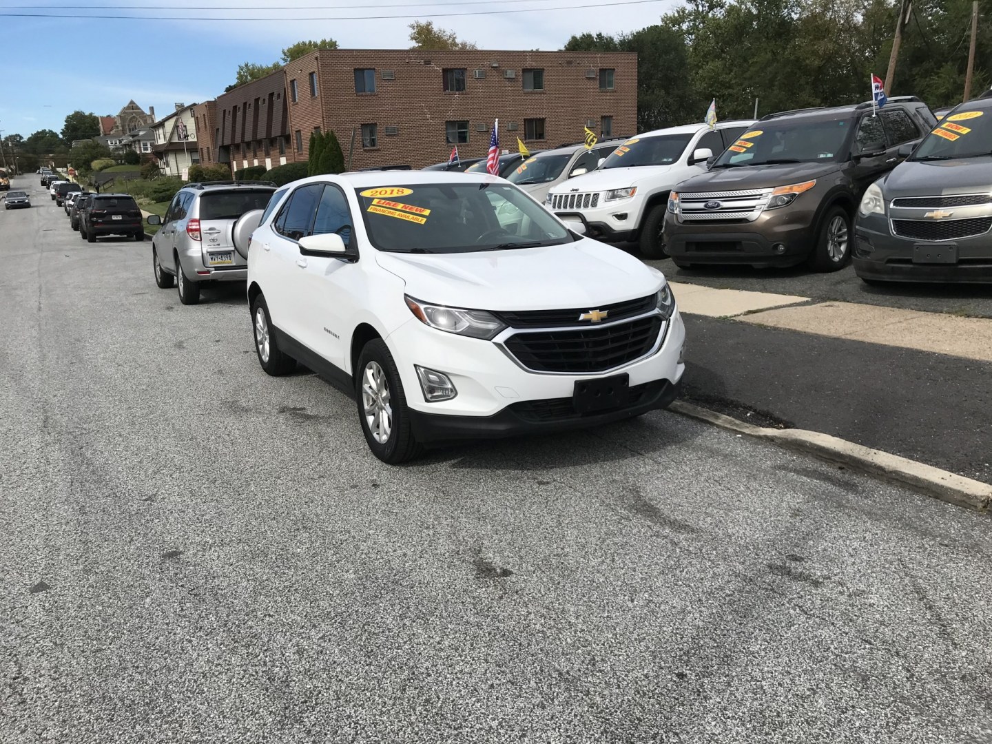 2018 White /Black Chevrolet Equinox LT AWD (2GNAXSEV9J6) with an 1.5L L4 DIR DOHC 16V TURBO engine, 6A transmission, located at 577 Chester Pike, Prospect Park, PA, 19076, (610) 237-1015, 39.886154, -75.302338 - 2018 Chevy Equinox LT: AWD, backup camera, new PA inspection, SUPER CLEAN, runs LIKE NEW! This vehicle comes inspected and has been given a bumper to bumper safety check. It is very clean, reliable, and well maintained. We offer a unique pay plan that is known for being the easiest and fastest fi- Photo#1