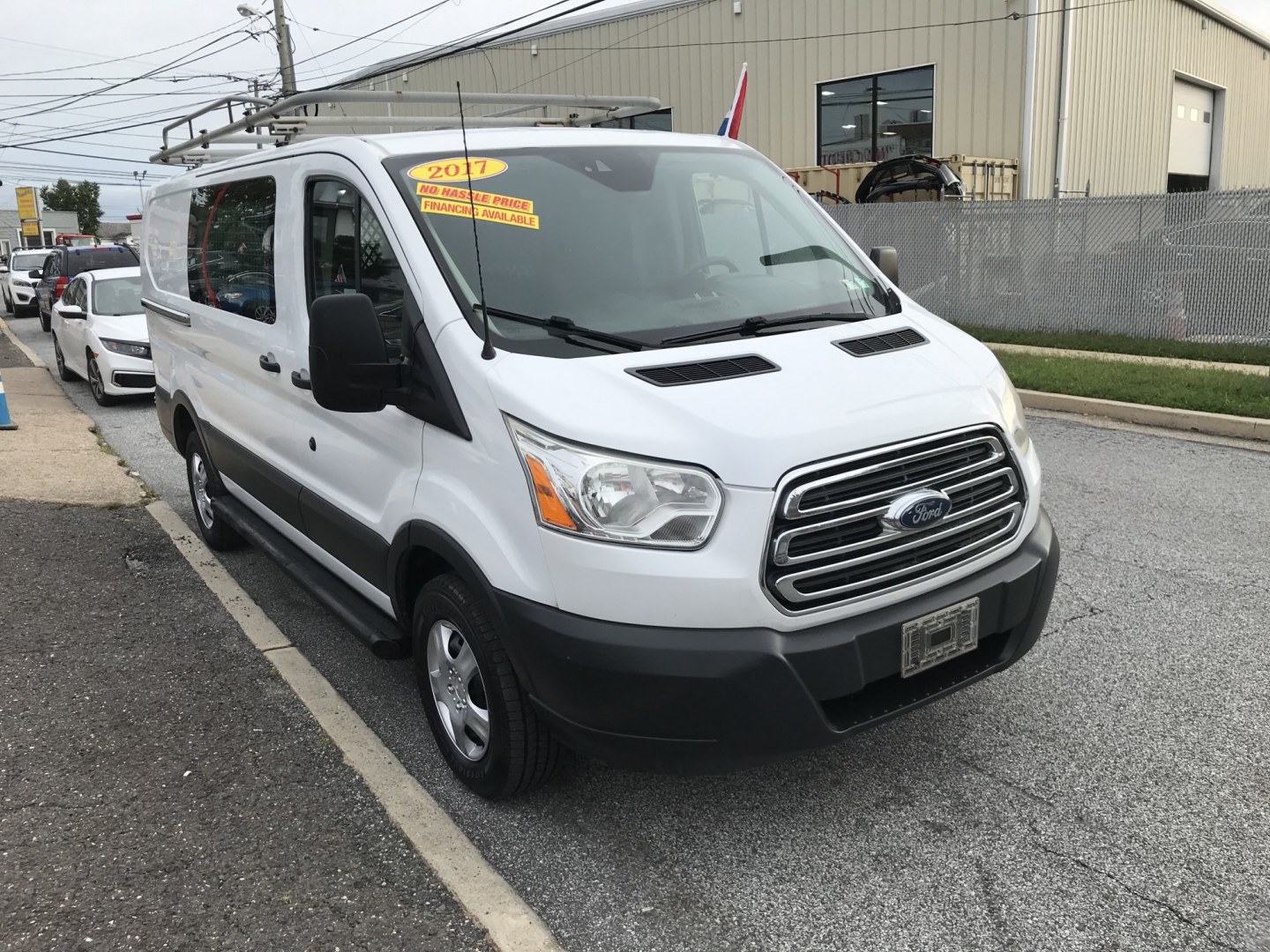 2017 White /Gray Ford Transit 250 Van Low Roof w/Sliding Pass. 130-in. WB (1FTYR1YM8HK) with an 3.7L V6 DOHC 24V engine, 6A transmission, located at 577 Chester Pike, Prospect Park, PA, 19076, (610) 237-1015, 39.886154, -75.302338 - 2017 Ford Transit 250: Ladder racks, shelving, new PA inspection, backup camera, FLEET MAINTAINED! This vehicle comes inspected and has been given a bumper to bumper safety check. It is very clean, reliable, and well maintained. We offer a unique pay plan that is known for being the easiest and f- Photo#3