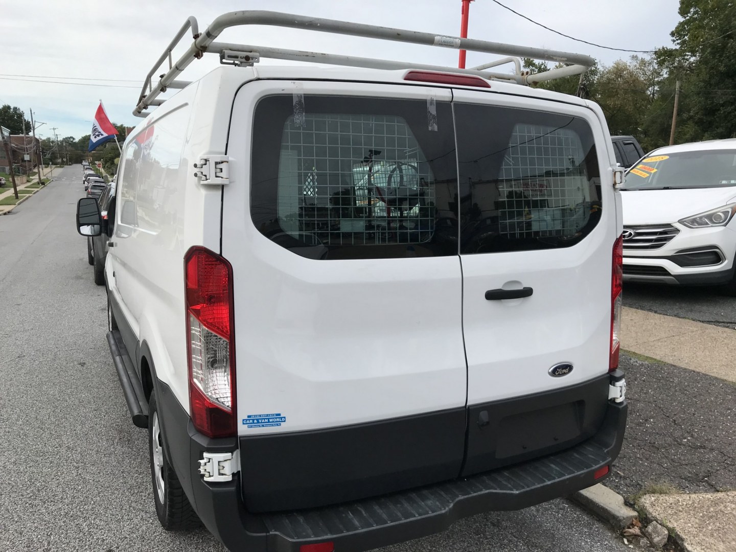 2017 White /Gray Ford Transit 250 Van Low Roof w/Sliding Pass. 130-in. WB (1FTYR1YM8HK) with an 3.7L V6 DOHC 24V engine, 6A transmission, located at 577 Chester Pike, Prospect Park, PA, 19076, (610) 237-1015, 39.886154, -75.302338 - 2017 Ford Transit 250: Ladder racks, shelving, new PA inspection, backup camera, FLEET MAINTAINED! This vehicle comes inspected and has been given a bumper to bumper safety check. It is very clean, reliable, and well maintained. We offer a unique pay plan that is known for being the easiest and f- Photo#5