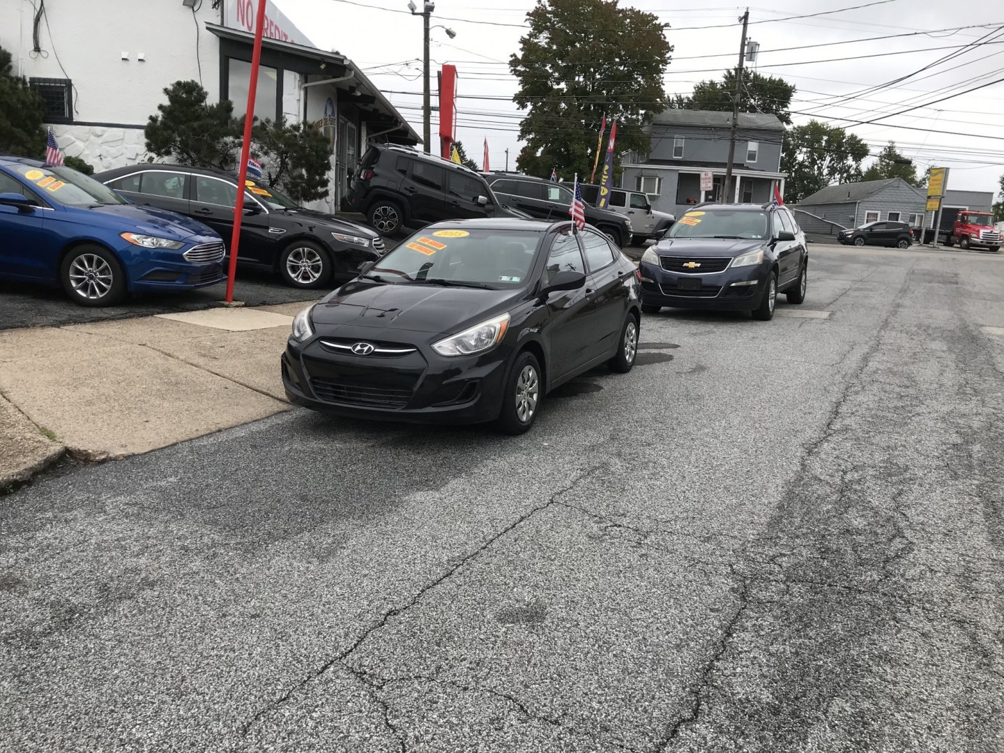 2015 Black Hyundai Accent GLS 4-Door 6A (KMHCT4AEXFU) with an 1.6L L4 DOHC 16V engine, 6A transmission, located at 577 Chester Pike, Prospect Park, PA, 19076, (610) 237-1015, 39.886154, -75.302338 - 2015 Hyundai Accent GLS: Great on gas, new PA inspection, SUPER CLEAN, runs LIKE NEW! This vehicle comes inspected and has been given a bumper to bumper safety check. It is very clean, reliable, and well maintained. We offer a unique pay plan that is known for being the easiest and fastest financ- Photo#1