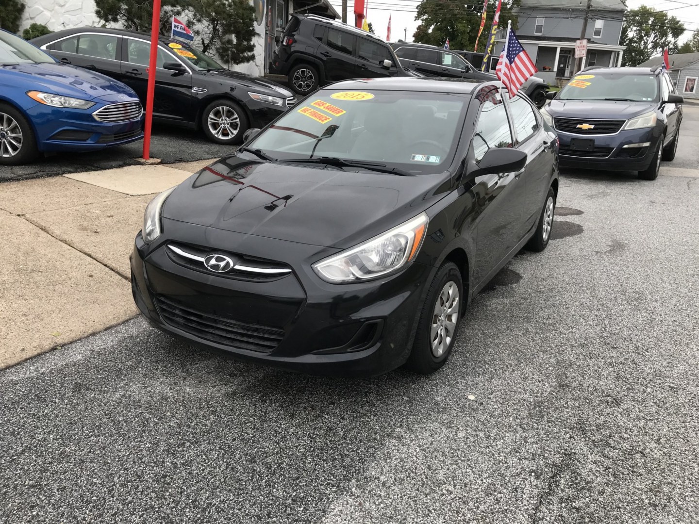 2015 Black Hyundai Accent GLS 4-Door 6A (KMHCT4AEXFU) with an 1.6L L4 DOHC 16V engine, 6A transmission, located at 577 Chester Pike, Prospect Park, PA, 19076, (610) 237-1015, 39.886154, -75.302338 - 2015 Hyundai Accent GLS: Great on gas, new PA inspection, SUPER CLEAN, runs LIKE NEW! This vehicle comes inspected and has been given a bumper to bumper safety check. It is very clean, reliable, and well maintained. We offer a unique pay plan that is known for being the easiest and fastest financ- Photo#2