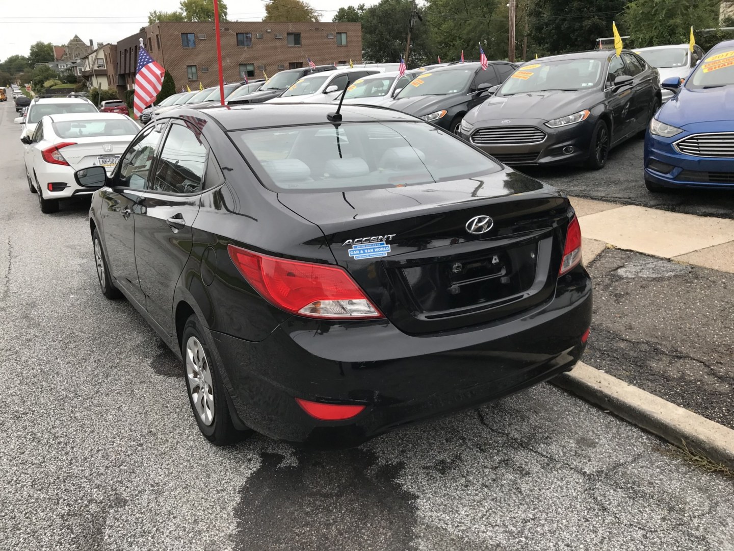 2015 Black Hyundai Accent GLS 4-Door 6A (KMHCT4AEXFU) with an 1.6L L4 DOHC 16V engine, 6A transmission, located at 577 Chester Pike, Prospect Park, PA, 19076, (610) 237-1015, 39.886154, -75.302338 - 2015 Hyundai Accent GLS: Great on gas, new PA inspection, SUPER CLEAN, runs LIKE NEW! This vehicle comes inspected and has been given a bumper to bumper safety check. It is very clean, reliable, and well maintained. We offer a unique pay plan that is known for being the easiest and fastest financ- Photo#5