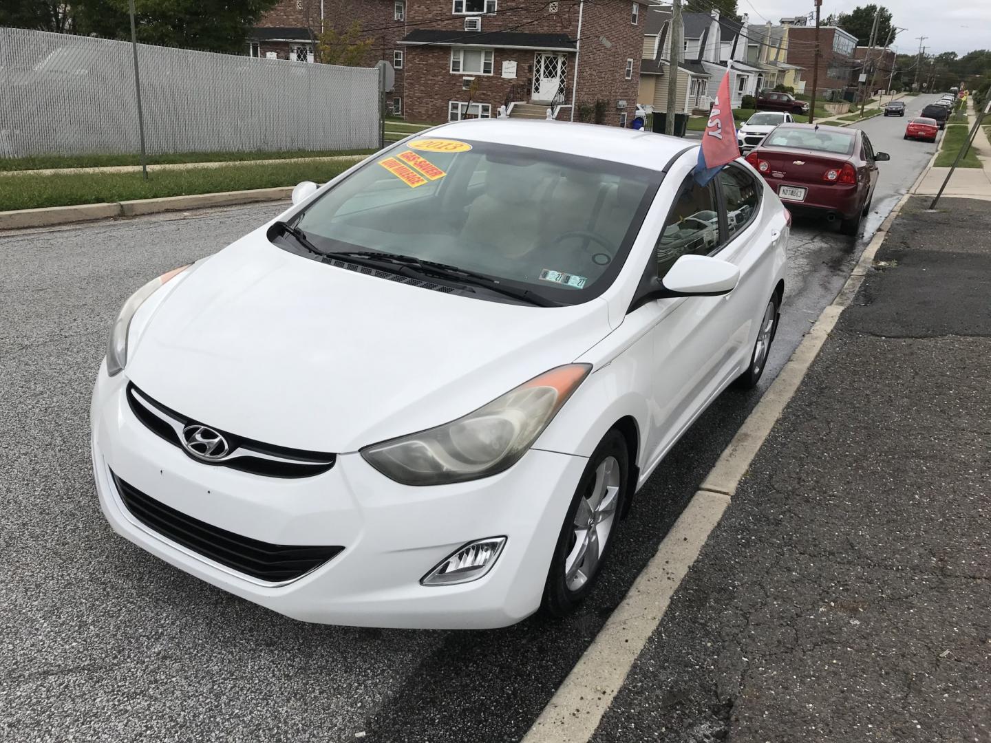2013 White /Tan Hyundai Elantra GLS (5NPDH4AE2DH) with an 1.8L L4 DOHC 16V engine, 6-Speed Automatic transmission, located at 577 Chester Pike, Prospect Park, PA, 19076, (610) 237-1015, 39.886154, -75.302338 - 2013 Hyundai Elantra GLS: Only 90k miles, great on gas, SUPER CLEAN, runs LIKE NEW! This vehicle comes inspected and has been given a bumper to bumper safety check. It is very clean, reliable, and well maintained. We offer a unique pay plan that is known for being the easiest and fastest financin- Photo#3