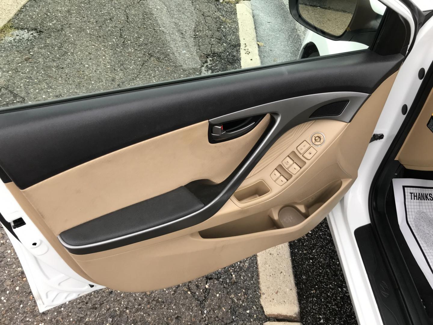 2013 White /Tan Hyundai Elantra GLS (5NPDH4AE2DH) with an 1.8L L4 DOHC 16V engine, 6-Speed Automatic transmission, located at 577 Chester Pike, Prospect Park, PA, 19076, (610) 237-1015, 39.886154, -75.302338 - 2013 Hyundai Elantra GLS: Only 90k miles, great on gas, SUPER CLEAN, runs LIKE NEW! This vehicle comes inspected and has been given a bumper to bumper safety check. It is very clean, reliable, and well maintained. We offer a unique pay plan that is known for being the easiest and fastest financin- Photo#8