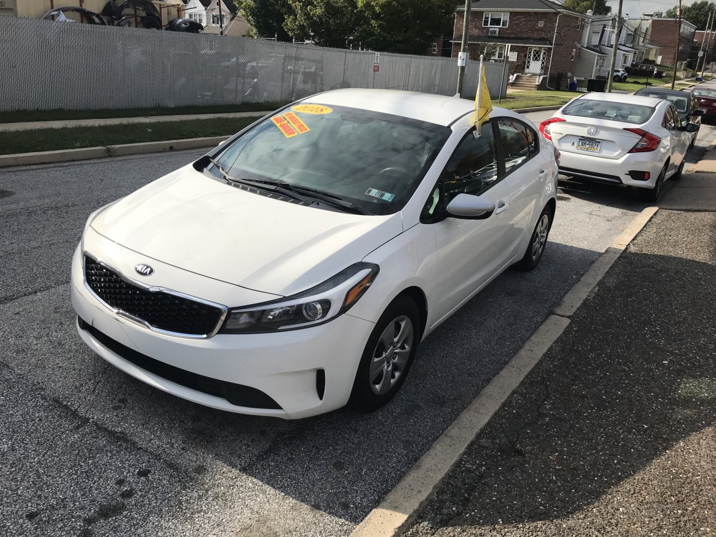 2018 White /Gray Kia Forte LX 6M (3KPFK4A73JE) with an 2.0L L4 DOHC 16V engine, 6M transmission, located at 577 Chester Pike, Prospect Park, PA, 19076, (610) 237-1015, 39.886154, -75.302338 - 2018 Kia Forte: Backup camera, new PA inspection, great on gas, SUPER CLEAN, runs LIKE NEW! This vehicle comes inspected and has been given a bumper to bumper safety check. It is very clean, reliable, and well maintained. We offer a unique pay plan that is known for being the easiest and fastest- Photo#3