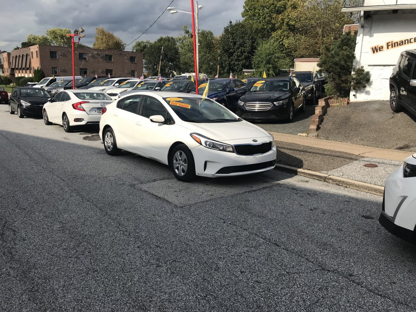 2018 White /Gray Kia Forte LX 6M (3KPFK4A73JE) with an 2.0L L4 DOHC 16V engine, 6M transmission, located at 577 Chester Pike, Prospect Park, PA, 19076, (610) 237-1015, 39.886154, -75.302338 - 2018 Kia Forte: Backup camera, new PA inspection, great on gas, SUPER CLEAN, runs LIKE NEW! This vehicle comes inspected and has been given a bumper to bumper safety check. It is very clean, reliable, and well maintained. We offer a unique pay plan that is known for being the easiest and fastest- Photo#1