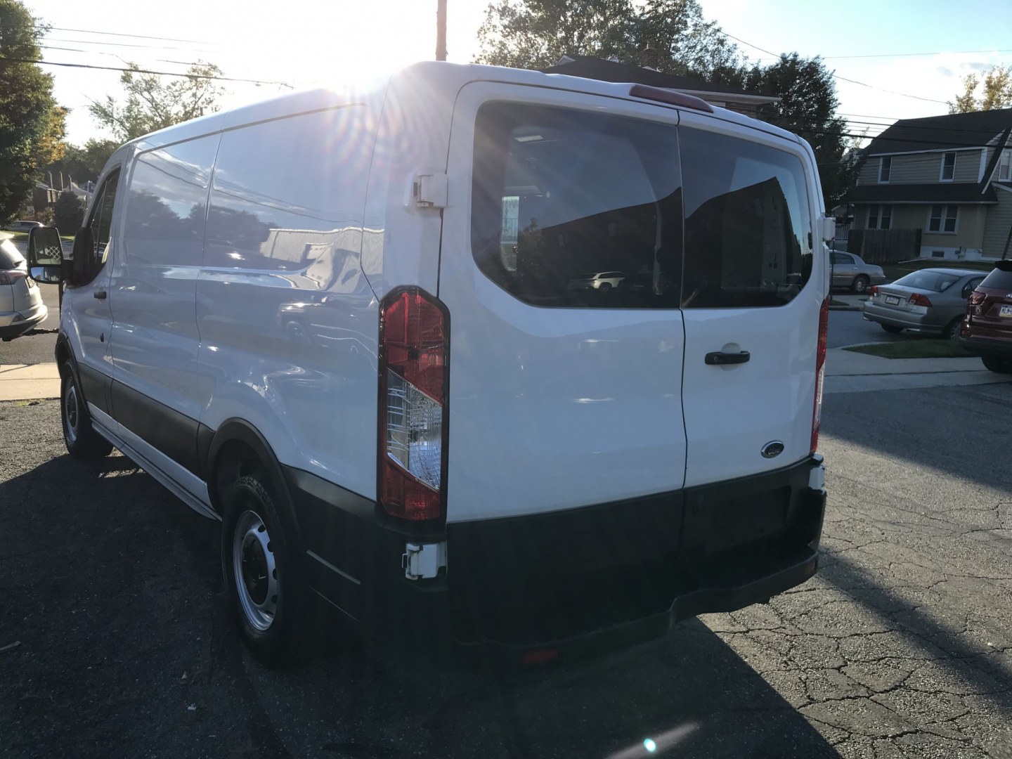 2019 White /Gray Ford Transit 150 Van Low Roof w/Sliding Pass. 130-in. WB (1FTYE1YM2KK) with an 3.7L V6 DOHC 24V engine, 6A transmission, located at 577 Chester Pike, Prospect Park, PA, 19076, (610) 237-1015, 39.886154, -75.302338 - 2019 Ford Transit 150: Multiple pieces of shelving, backup camera, partition, new PA inspection, runs LIKE NEW! This vehicle comes inspected and has been given a bumper to bumper safety check. It is very clean, reliable, and well maintained. We offer a unique pay plan that is known for being the- Photo#5