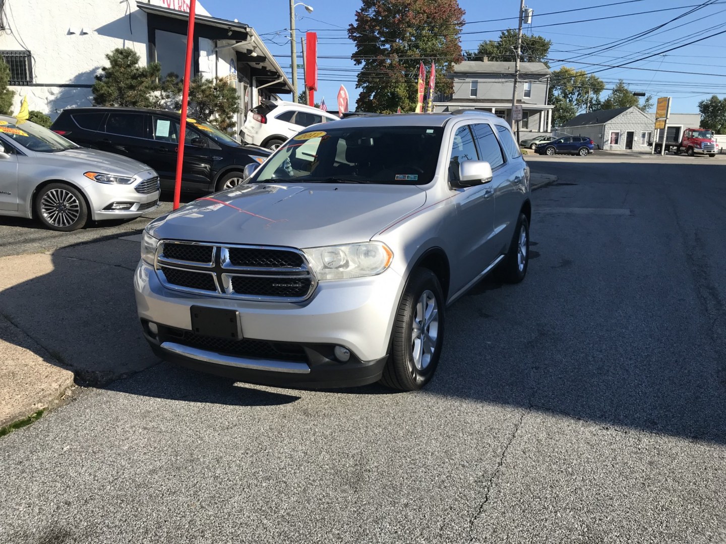 2012 Silver /Black Dodge Durango Crew AWD (1C4SDJDT2CC) with an 5.7L V8 OHV 16V engine, 5-Speed Automatic transmission, located at 577 Chester Pike, Prospect Park, PA, 19076, (610) 237-1015, 39.886154, -75.302338 - 2012 Dodge Durango CREW: 3rd row seating, AWD, backup camera, HEMI engine, new PA inspection, runs LIKE NEW! This vehicle comes inspected and has been given a bumper to bumper safety check. It is very clean, reliable, and well maintained. We offer a unique pay plan that is known for being the eas- Photo#2