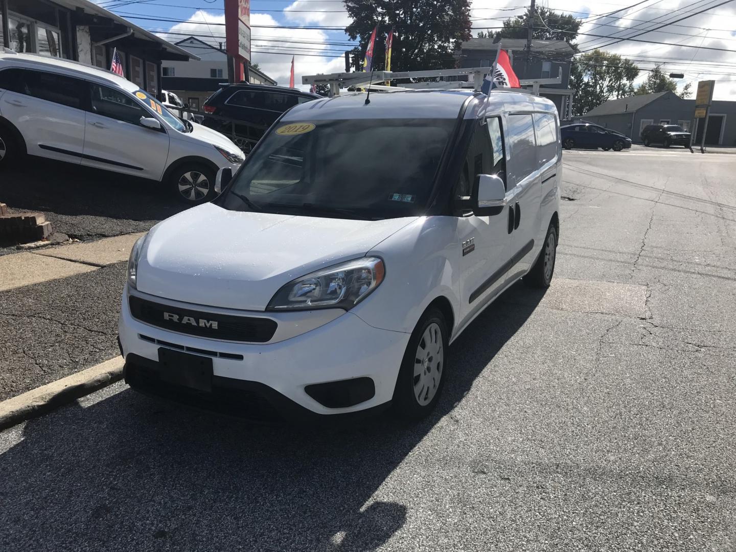 2019 White /Black Ram ProMaster City Cargo (ZFBHRFBBXK6) with an 2.4L L4 engine, 9A transmission, located at 577 Chester Pike, Prospect Park, PA, 19076, (610) 237-1015, 39.886154, -75.302338 - 2019 Ram Promaster City Cargo Van: Ladder racks, shelving, partition, backup camera, new PA inspection, FLEET MAINTAINED, runs LIKE NEW! This vehicle comes inspected and has been given a bumper to bumper safety check. It is very clean, reliable, and well maintained. We offer a unique pay plan tha- Photo#2