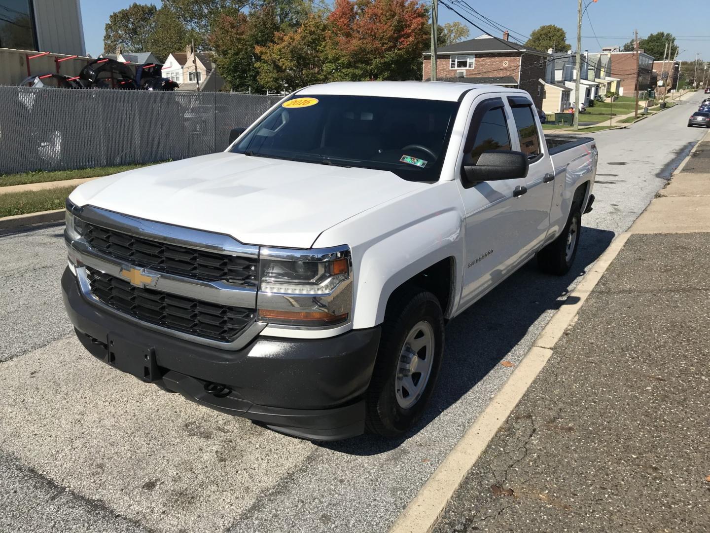 2016 White /Black Chevrolet Silverado 1500 Work Truck Double Cab 4WD (1GCVKNEH0GZ) with an 4.3L V6 OHV 12V engine, 6A transmission, located at 577 Chester Pike, Prospect Park, PA, 19076, (610) 237-1015, 39.886154, -75.302338 - 2016 Chevy Silverado 1500: 4x4, double cab, backup camera, new PA inspection, FLEET MAINTAINED! This vehicle comes inspected and has been given a bumper to bumper safety check. It is very clean, reliable, and well maintained. We offer a unique pay plan that is known for being the easiest and fast- Photo#3