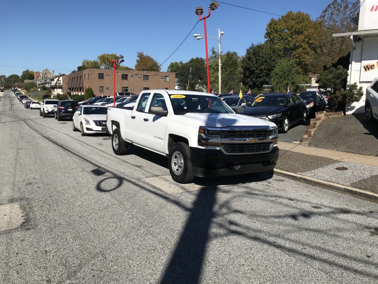 2016 White /Gray Chevrolet Silverado 1500 Work Truck Double Cab 4WD (1GCVKNEH9GZ) with an 4.3L V6 OHV 12V engine, 6A transmission, located at 577 Chester Pike, Prospect Park, PA, 19076, (610) 237-1015, 39.886154, -75.302338 - 2016 Chevy Silverado 1500: 4x4, double cab, backup camera, new PA inspection, FLEET MAINTAINED! This vehicle comes inspected and has been given a bumper to bumper safety check. It is very clean, reliable, and well maintained. We offer a unique pay plan that is known for being the easiest and fast- Photo#1