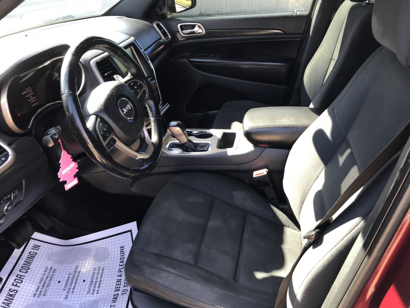 2017 Maroon /Gray Jeep Grand Cherokee Laredo 4WD (1C4RJFAG7HC) with an 3.6L V6 DOHC 24V engine, 8A transmission, located at 577 Chester Pike, Prospect Park, PA, 19076, (610) 237-1015, 39.886154, -75.302338- Photo#7