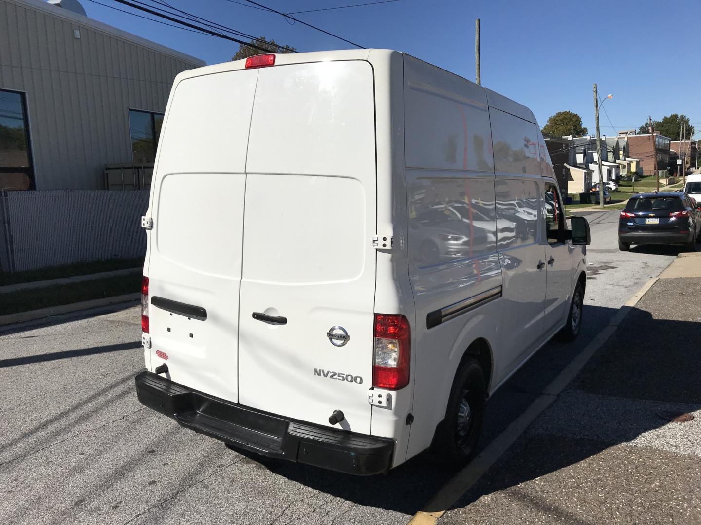 2018 White /Gray Nissan NV Cargo 2500 HD S V6 High Roof (1N6BF0LY1JN) with an 4.0L V6 engine, 5A transmission, located at 577 Chester Pike, Prospect Park, PA, 19076, (610) 237-1015, 39.886154, -75.302338- Photo#4