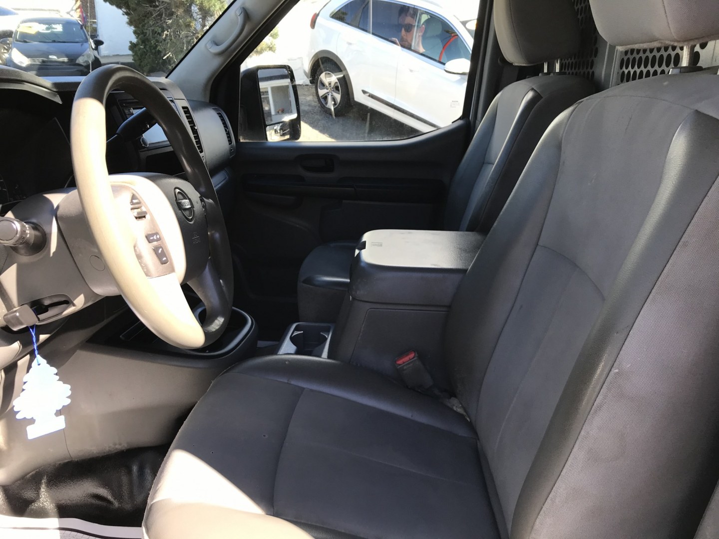 2018 White /Gray Nissan NV Cargo 2500 HD S V6 High Roof (1N6BF0LY1JN) with an 4.0L V6 engine, 5A transmission, located at 577 Chester Pike, Prospect Park, PA, 19076, (610) 237-1015, 39.886154, -75.302338- Photo#9